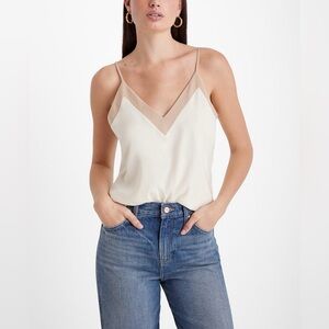🎀NWT~EXPRESS Tipped V-Neck Downtown Cami SIZE L